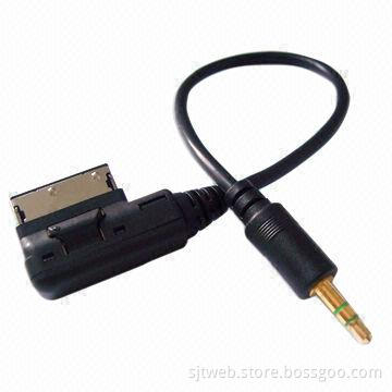 3.5mm Stereo Music Cable for Audi with Black Color